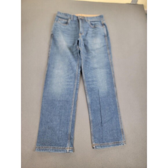 Duluth Ballroom Jeans Mens 34x30 Straight Blue Denim Stretch Work Havy - Picture 1 of 13